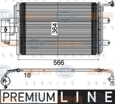 Hella 8FC351036381 - CONDENSADOR AUDI A3