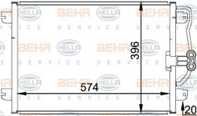 Hella 8FC351037751 - CONDENSADOR A/A RENAULT