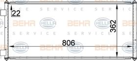 Hella 8FC351300751 - CONDENSADOR FORD TRANSIT 2000 D 2,0