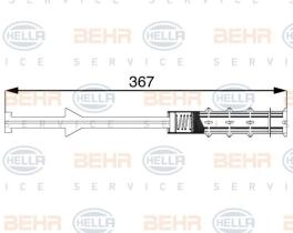 Hella 8FC351301341 - CONDENSADOR A/A  MERCEDES W203