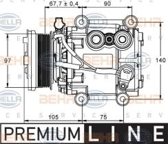 Hella 8FK351113221 - COMPRESOR JAGUAR X-TYPE