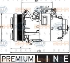 Hella 8FK351113481 - COMPRESOR FORD FOCUS II/C-MAX