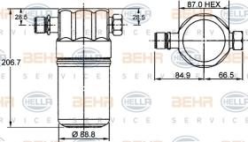 Hella 8FT351192041 - FILTRO DESHIDRATANTE
