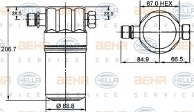 Hella 8FT351192041 - FILTRO DESHIDRATANTE