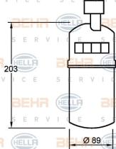 Hella 8FT351335041 - FILTRO DESHIDRATADOR RENAULT