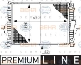 Hella 8MK376706471 - RADIADOR  RENAU TWINGO