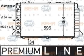 Hella 8MK376714461 - RADIADOR  AUDI 80 III