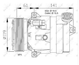 Nrf 32021 - COMPRESOR OPEL VECTRA "B"