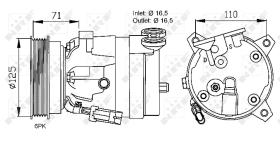 Nrf 32023 - COMPRESOR OPEL COMBO B / CORSA B /