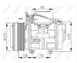 Nrf 32039 - COMPRESOR MERCEDES W201 / W124 / W1