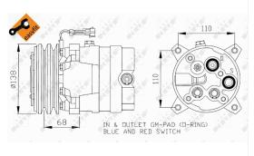 Nrf 32058 - COMPRESOR OPEL VECTRA - A (4 CYL)