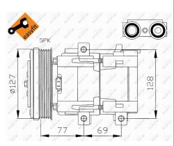 Nrf 32061 - COMPRESOR FORD MONDEO I - II 1.8 TD