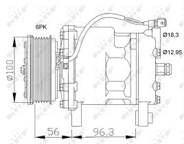 Nrf 32065 - COMPRESOR SD6V12 WV.LUPO AROSA