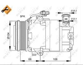 Nrf 32082 - COMPRESOR OPEL ASTRA-G 1.4 / 1.6 (X