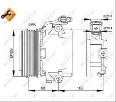 Nrf 32083 - COMPRESOR OPEL CORSA-C 1.0 (Z10XE)