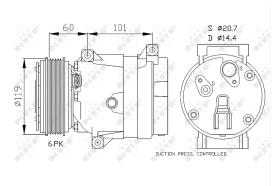 Nrf 32102 - COMPRESOR RENAULT MEGANE / MEGANE S