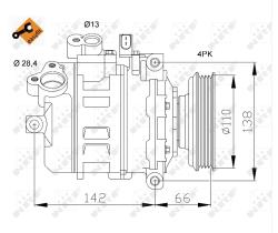 Nrf 32106 - COMPRESOR DENSO 7SEU16C AUDI/VW