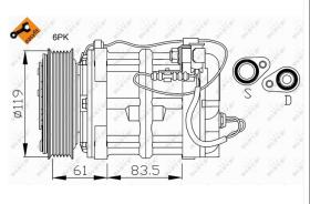 Nrf 32108 - COMPRESOR VOLVO S-80 / S/V70 BENZIN