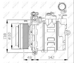 Nrf 32116 - COMPRESOR OPEL ZAFIRA