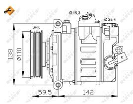 Nrf 32146 - COMPRESOR AUDI (VAG) A3 1.6 16V / A