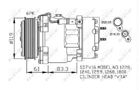 Nrf 32198 - COMPRESOR PEUGEOT 307