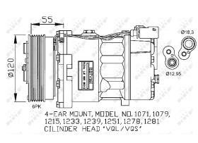 Nrf 32206 - COMPRESOR AUDI - VOLKSWAGEN A3 / GO