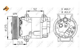 Nrf 32208 - COMPRESOR DELPHI CVC P6 R.MEGANE