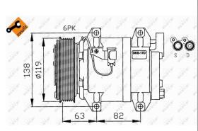 Nrf 32211 - COMPRESOR VOLVO S60/V70/S80