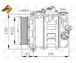 Nrf 32214 - COMPRESOR DENSO MERCEDES W203 W639