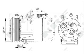 Nrf 32250 - COMPRESOR FD.-VO.-FI.FOCUS II-S40/V