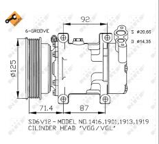 Nrf 32259 - COMPRESOR SD6V12 PV6 RENAULT