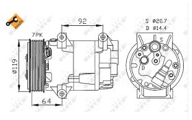 Nrf 32424 - COMPRESOR DELPH CVC PV7 RENAULT