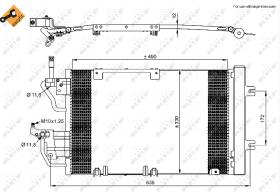 Nrf 35633 - CONDENSADOR OPEL ASTRA H CD TI