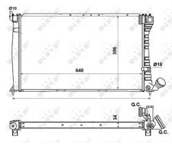 Nrf 509601 - RADIADOR PEUGEOT - CITROEN 406/ 605
