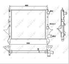 Nrf 519513 - RADIADOR RENAULT TWINGO 1,1 (D7F) +