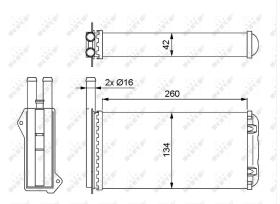 Nrf 52220 - CALEFACTOR FORD ESCORT-V (TUBOS DES