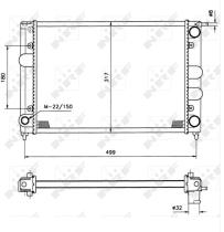 Nrf 529505 - RADIADOR VOLKSWAGEN GOLF-II 1.6/JET