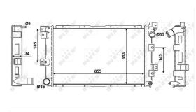 Nrf 58061 - RADIADOR VOYAGER 2.5TD