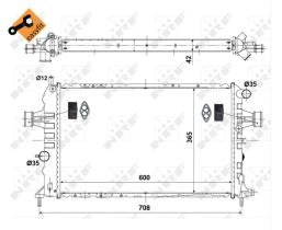 Nrf 58177 - RADIADOR OPEL ASTRA - II 1.7 TD  +/