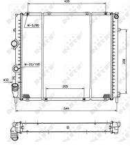 Nrf 58209 - RADIADOR RENAULT KANGOO 1,9D + AC