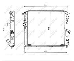 Nrf 58784 - RADIADOR RENAULT CLIO 16 S/V