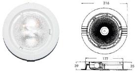 Aspock 40143023 - LUZ INTERIOR BLANCA REDONDA 216MM.