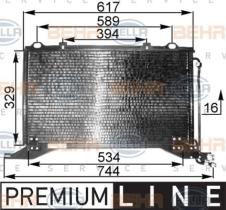 Hella 8FC351037171 - CONDENSADOR MERCEDES W210