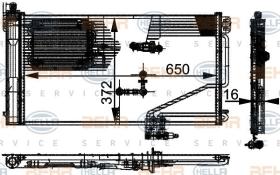 Hella 8FC351301344 - CONDENSADOR A/A  MERCEDES W203