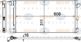 Hella 8FC351302401 - CONDENSADOR FIAT PANDA