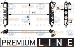 Hella 8MK376712701 - RADIADOR OPEL CORSA B