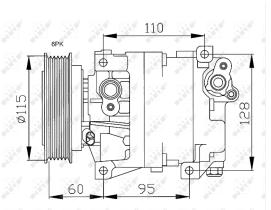 Nrf 32169 - COMPRESOR ALFA ROMEO 145 1.4 16V