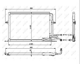 Nrf 35139 - CONDENSADORES FORD MONDEO 593X405X2