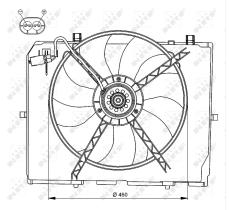 Nrf 47066 - ELECTRO VENTILADOR MERCEDES E270 W210