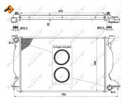 Nrf 50540 - RADIADOR ALUMINIO AUDI